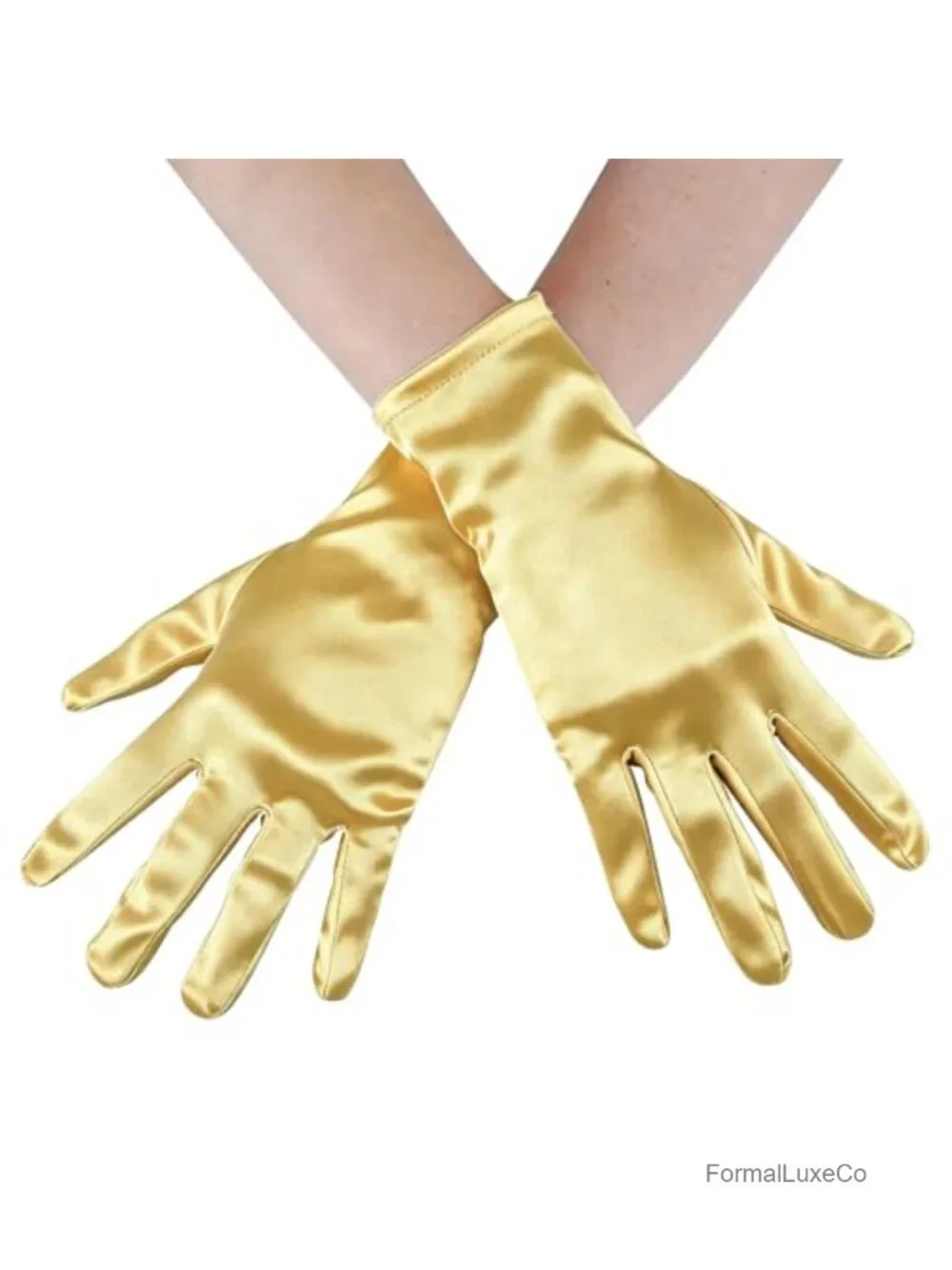 Short Satin Gloves for Women Wedding 1920s Party Costume Accessory